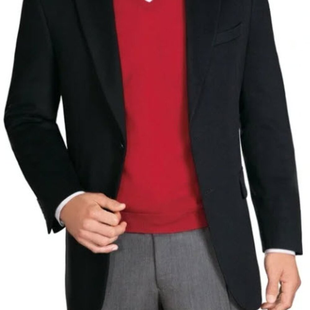 Jos. A. Bank 100% Cashmere Traditional Fit Sportcoat Jacket Blazer, Black  50XL - Picture 2 of 6